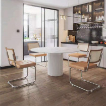 Light luxury Rock board dining table and chair combination modern simple round household small household dining table ins Wind table