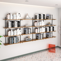 Nordic gold wall shelf iron multi-layer partition wall hanging bookshelf display rack background wall decorative frame