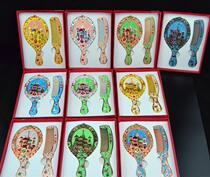 Russian small gift castle handle mirror comb set exquisite and compact travel souvenir souvenirs