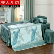 Beauty bedspread denim thẩm mỹ viện cao cấp Body giường massage spa bộ vận chuyển Tencel châu Âu - Trang bị tấm