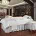 Beauty khăn trải giường gia đình của bốn bộ cao cấp tiệm bông đẹp Massage toàn thân trắng Tencel vận chuyển châu Âu - Trang bị tấm ga giường spa đẹp Trang bị tấm