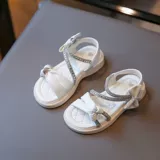 Детские сандалии, летняя модная обувь для принцессы, в корейском стиле, мягкая подошва