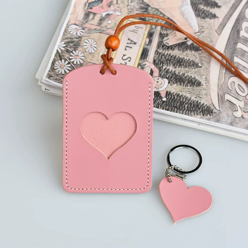 Кожаный мультяшный чехол для проездного и картхолдер, из натуральной кожи, воловья кожа