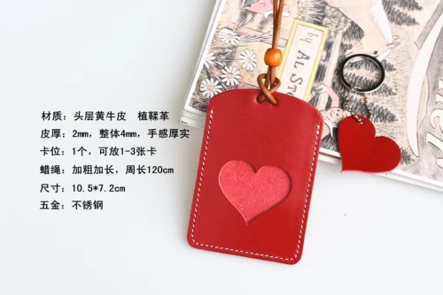 Кожаный мультяшный чехол для проездного и картхолдер, из натуральной кожи, воловья кожа