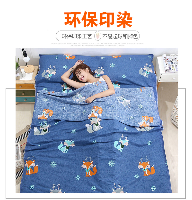 Du lịch bẩn túi ngủ dành cho người lớn tấm xách tay khách sạn trong nhà bẩn quilt cover cotton du lịch ngoài trời duy nhất đôi túi ngủ