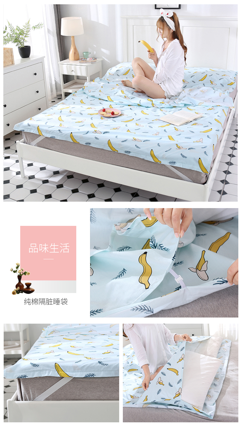 Bẩn túi ngủ cotton di động khách sạn du lịch khách sạn duy nhất đôi bông quilt cover chuyến đi kinh doanh