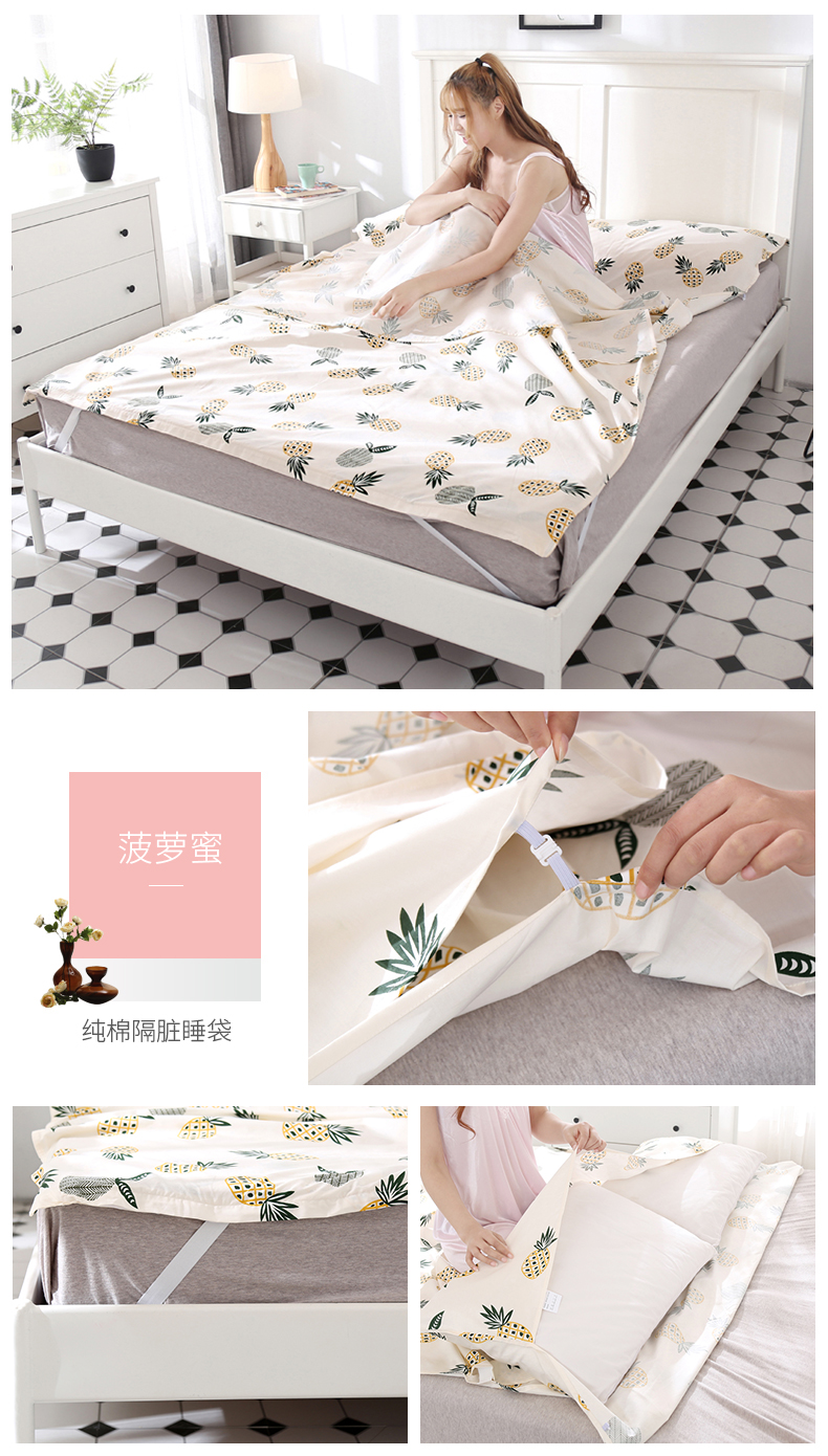 Bẩn túi ngủ cotton di động khách sạn du lịch khách sạn duy nhất đôi bông quilt cover chuyến đi kinh doanh