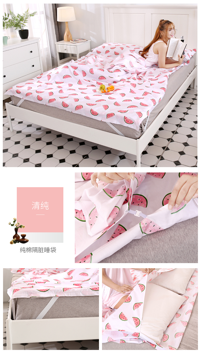 Bẩn túi ngủ cotton di động khách sạn du lịch khách sạn duy nhất đôi bông quilt cover chuyến đi kinh doanh