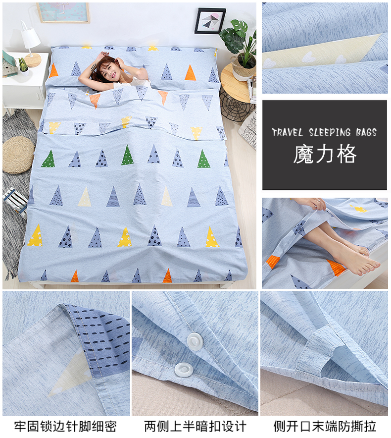 Du lịch bẩn túi ngủ dành cho người lớn tấm xách tay khách sạn trong nhà bẩn quilt cover cotton du lịch ngoài trời duy nhất đôi túi ngủ