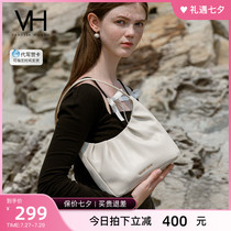 VH Packs Cow Leather Casual Womens Bags New Fashion HOBO Beya Armpits Underpack Summer Pure Color Handbag New Moon Bag