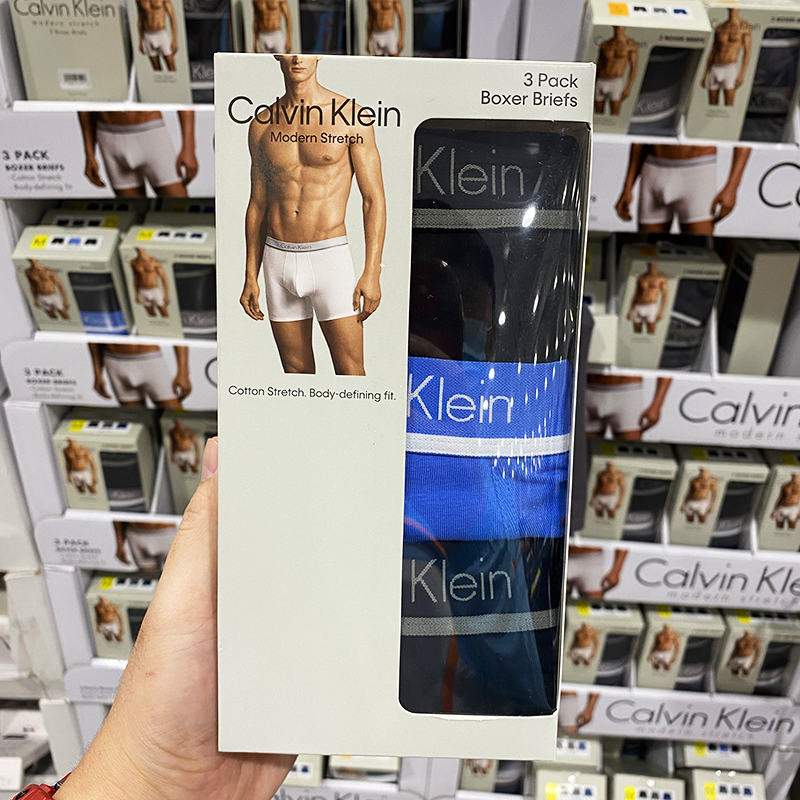 Authentic Costco Domestic Purchase Imported Calvin Klein Men's Ck Cotton Boxer Briefs 3 Pairs
