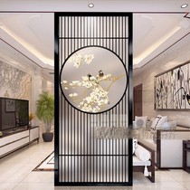 New Chinese style art glass screen partition living room simple light luxury frosted light transmission entrance dry and wet area bathroom