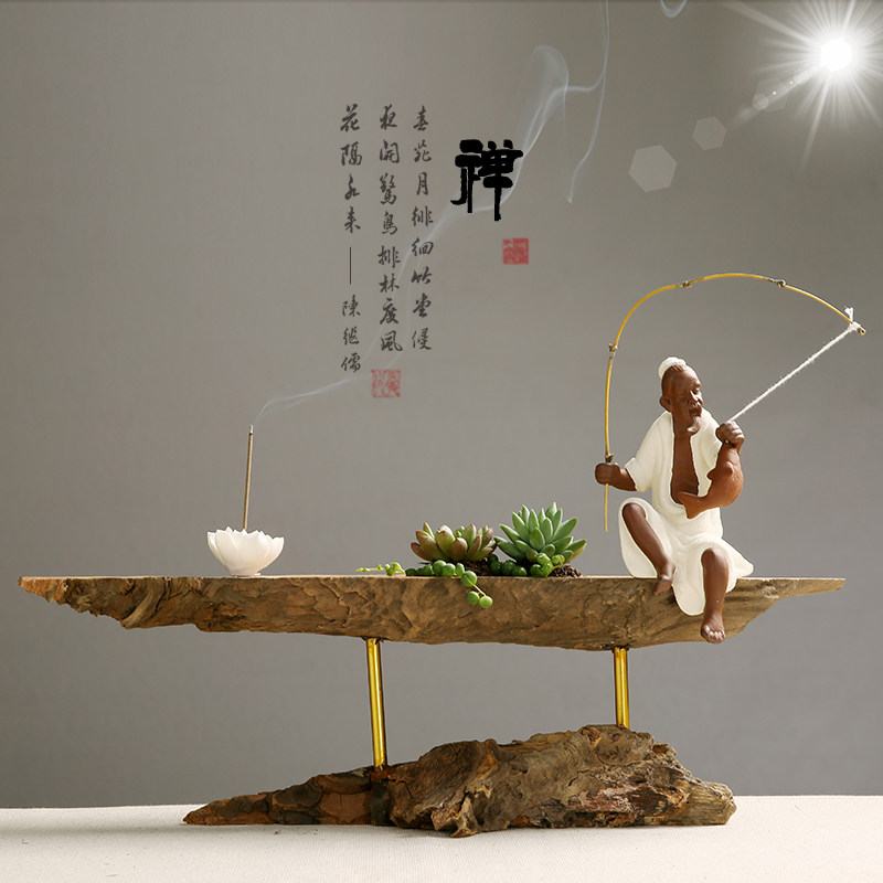 Natural root carving parts home accessories creative living room solid wood crafts root flowerpot office counter decoration