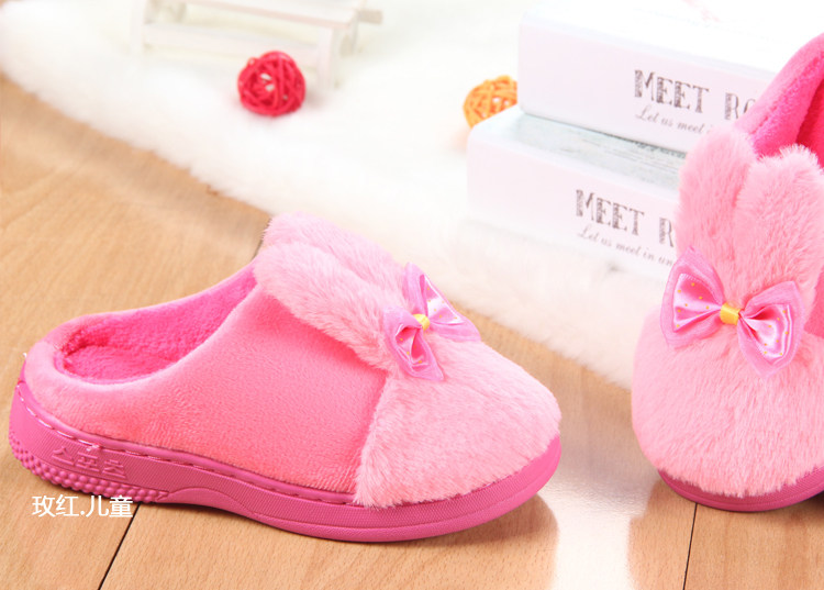 Pantoufles enfants en suède pour hiver - Ref 1007276 Image 15