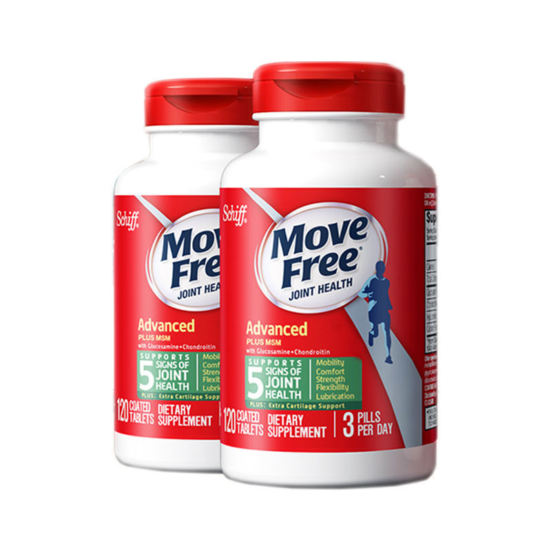 American Schiff Move Free benefit festival Glucosamine Bone Strength MSM Chondroitin Green Bottle 120 Capsules