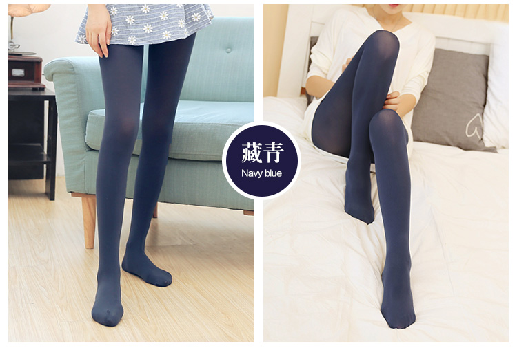 2 đôi nhung nhung 140D mùa xuân và mùa thu màu đen thịt dày vớ chống móc chân lụa đáy vớ - Vớ hàng tuần tất thể thao
