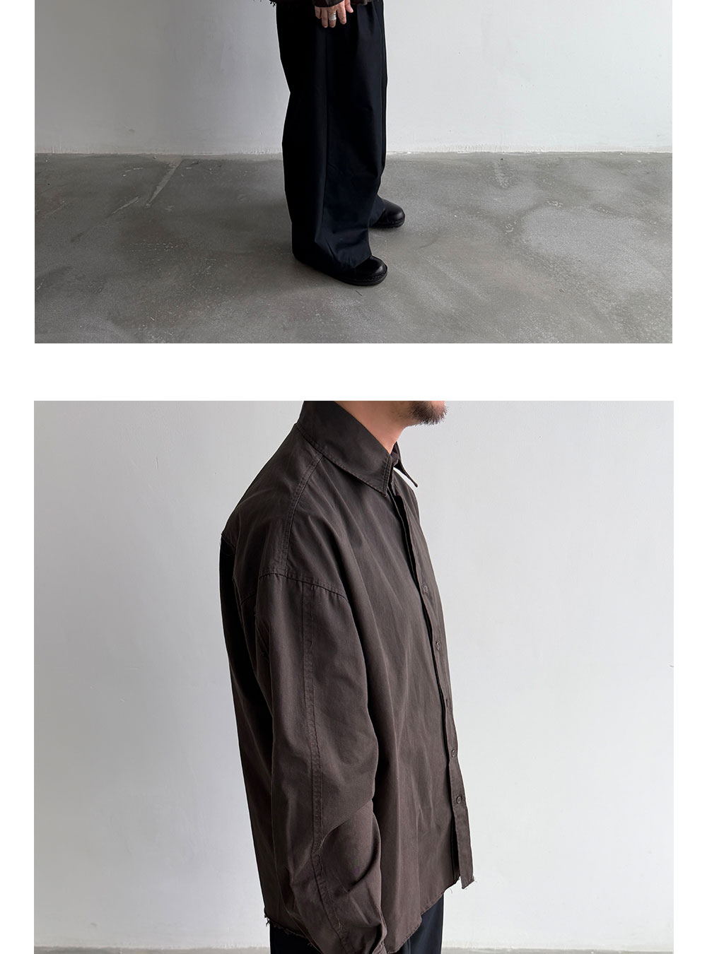 Anniehall Frayed-Edge Oversized Shirt