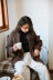 Áo len cardigan neoprene tối giản hai tông màu áo len len cho nam và nữ mùa thu đông