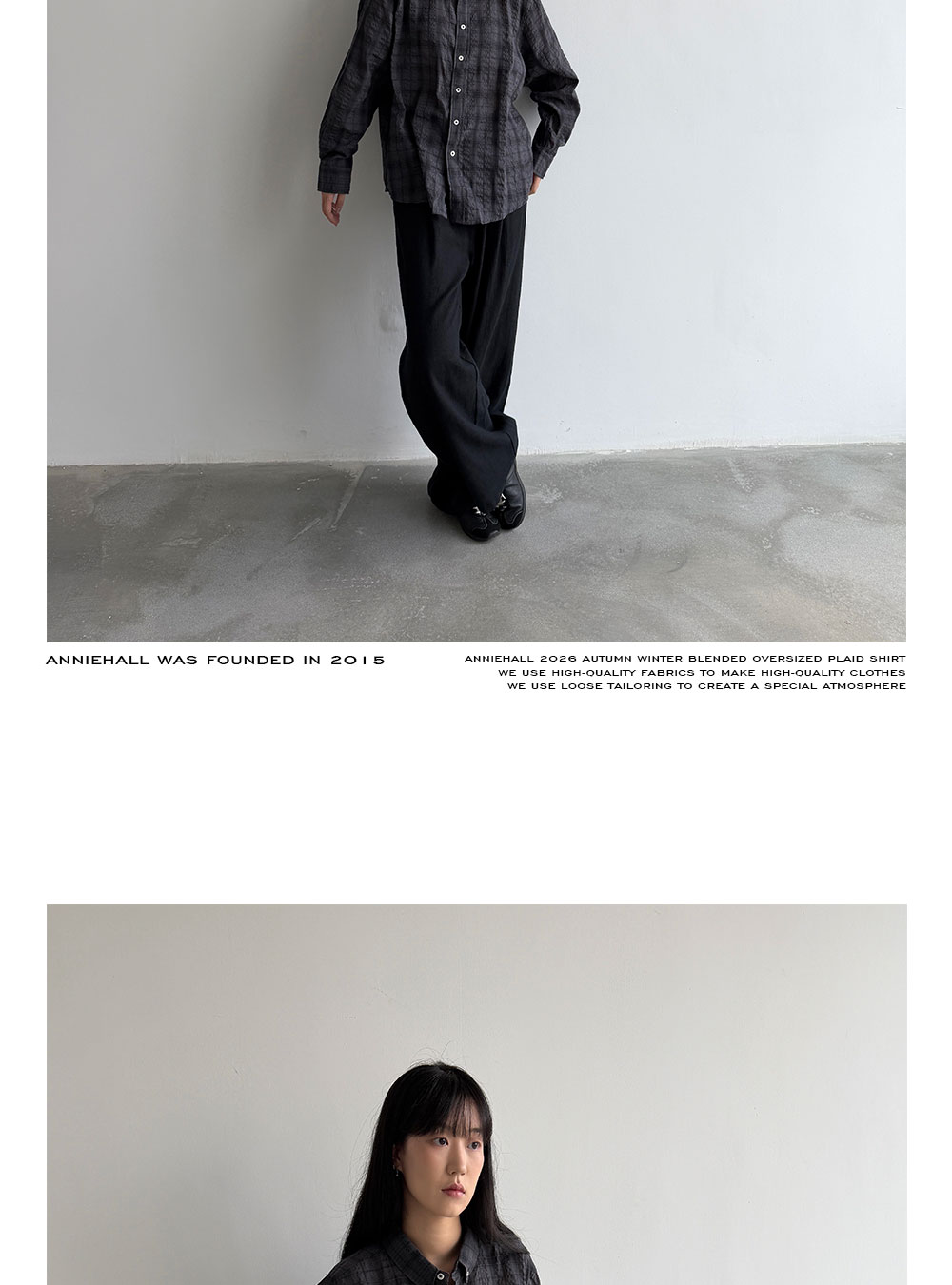 Anniehall Plaid Loose Shirt