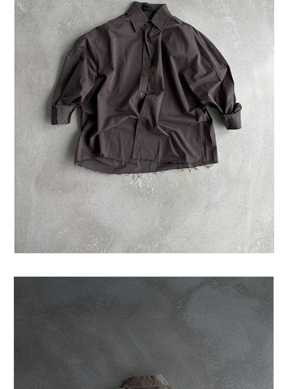 Anniehall Frayed-Edge Oversized Shirt