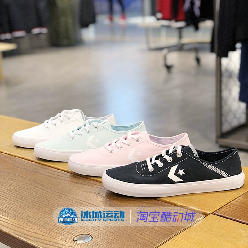 Giày converse nữ mùa xuân 19 mới giày vải thoáng khí thể thao 563438C 563473C 563434C - Dép / giày thường