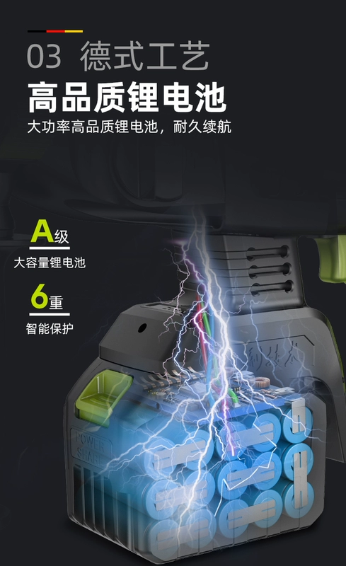 Đức Shibaura có thể sạc lại không chổi than Búa điện dùng pin lithium máy khoan tác động Máy khoan điện chọn gia dụng công suất cao cấp công nghiệp đa chức năng máy khoan pin hitachi máy vặn vít