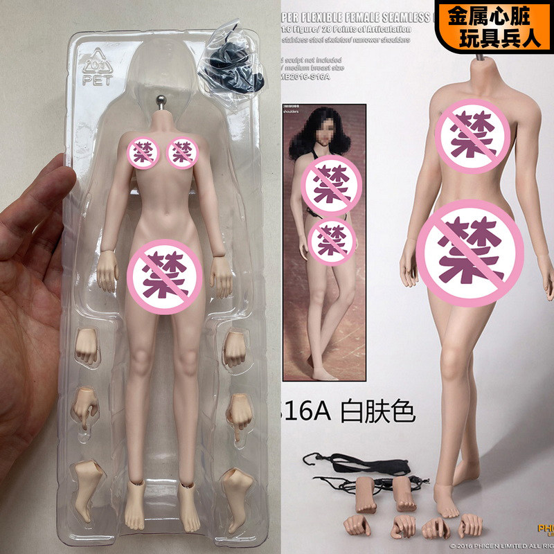 TBLeague Phicen S16A S17B 1 6 steel skeleton coated narrow shoulder female body movable soldier doll