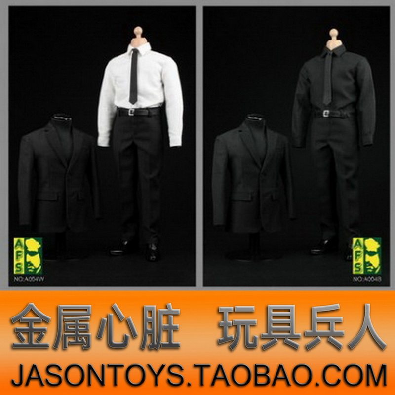 AFS A004 1 6 Men's black suit Western suit Wolf Uncle Killed the Occasional Model Figure Accessories Spot