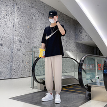 (Suit) Muzi little brother short sleeve T-shirt mens summer Joker loose half sleeve harbor wind trend Daisy T-shirt