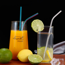 Stainless Steel Straw 304 Environmentally Friendly Drinking Tube Long Suction Pearl Milk Tea Straw Coarse Metal Elbow Cup Iron Straw Gold