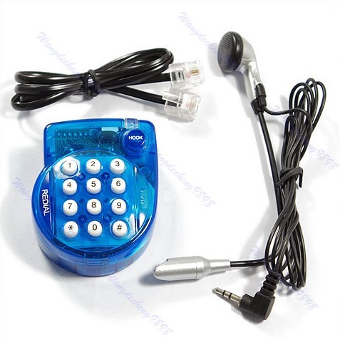 Mini-styled phone with headphones Super Super Hands-free Phone Mini conference Phone Small Phone 
