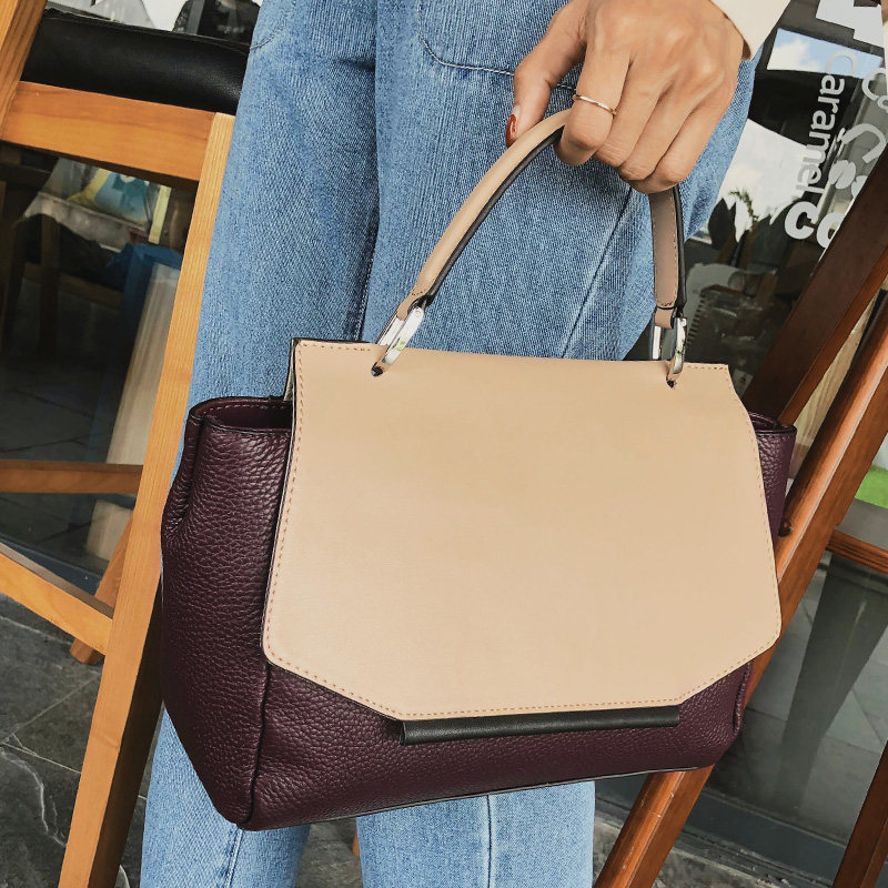 2022 new handbag woman bump color head layer cow leather 100 hitch satchel satchel goddess genuine leather skew satchel