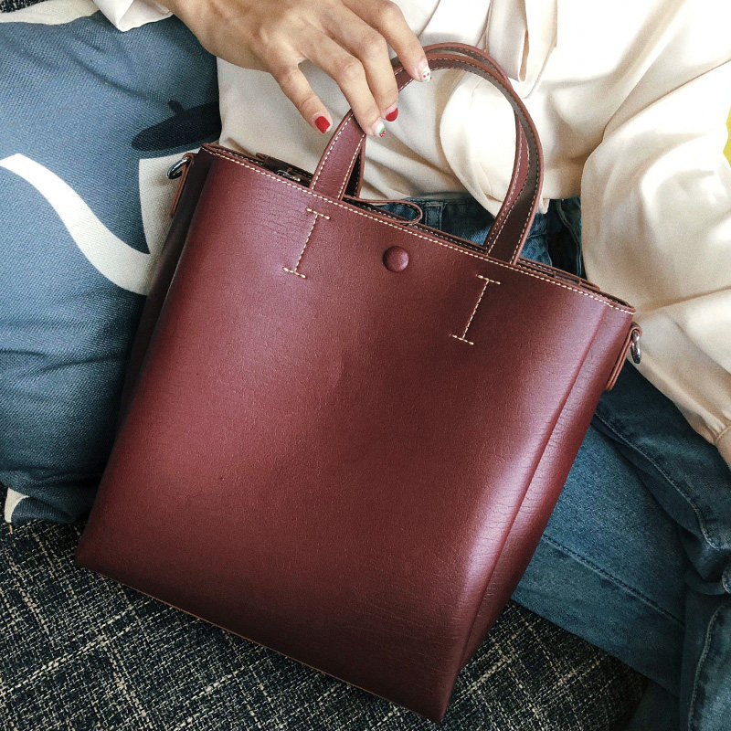 Zoldeni Handbag Bag Cow - Pi and Simple Woman Pack Fashion Han Edition 2022 New Large Capacity Bag Woman