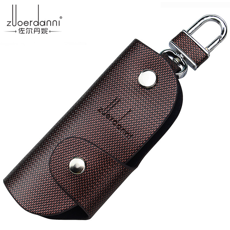 2018 new car key bag men's waist hanging key Pack cow leather key cover key bag car key