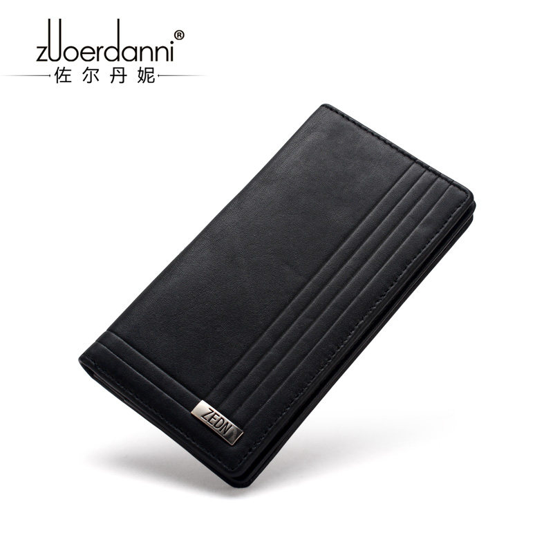 Wallet men's long version leather youth first layer cowhide wallet men's wallet business ultra-thin wallet Japan and South Korea