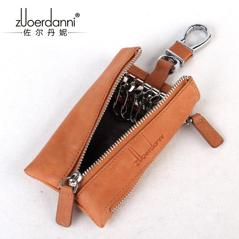 Zoldanie 2021 new headlayer Bull Leather Car Key Bag Lady Trend Key Bag Lady Key Bag