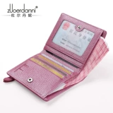 Кожаный бумажник, маленькая короткая сумка через плечо, универсальный милый картхолдер, ультратонкий кошелек, воловья кожа, из натуральной кожи