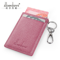  Womens first layer cowhide card bag card holder 2019 new mini convenient ultra-thin card bag womens bill coin purse