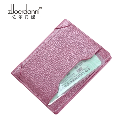 Кожаный бумажник, маленькая короткая сумка через плечо, универсальный милый картхолдер, ультратонкий кошелек, воловья кожа, из натуральной кожи