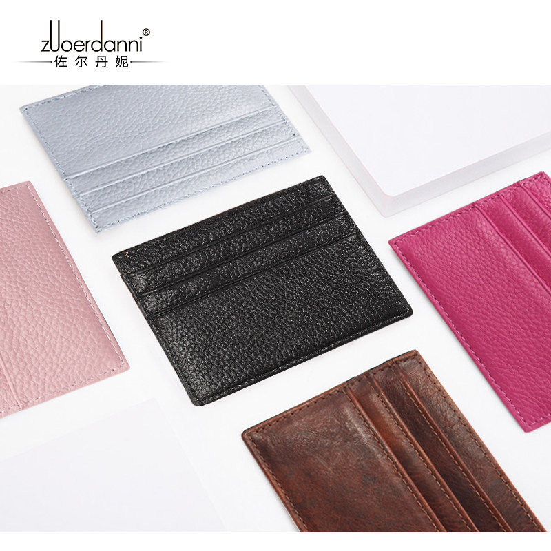 Zoldanni Leather Multi-Card Holder Mini Ultra-thin Leather Business Card Holder