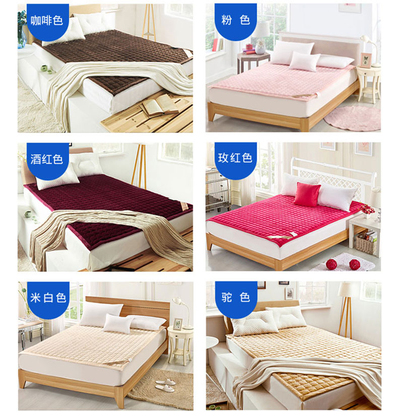 Giường nệm nệm cộng với nhung 1.8m giường đôi mét hai mét x2.0 của cashmere san hô giường nệm nệm là 1,5 - Nệm nệm hơi
