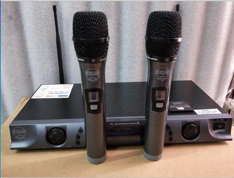 Original dress BBS K-100GS smart new high-end one drag two wireless mic microphone K song king