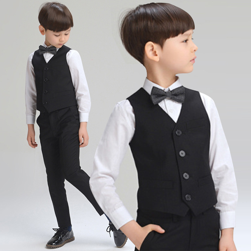 Boy's CUHK Piano Performance Show Boy Little Suit Vest Flower Boy Baby Boy Waistcoat Vest A Ready To Go