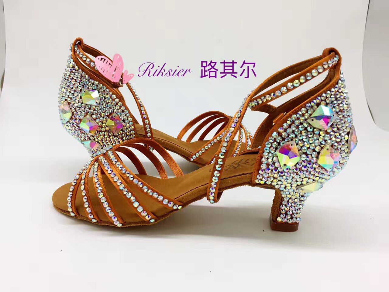 Betty * children adult crystal Latin dance shoes Latin shoes dance shoes diamond shoes imitation Austrian diamond new