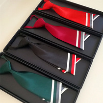  Womens tie silk Korean version of the double-layer knife type student mulberry silk hotel worker square sailor dance small tie