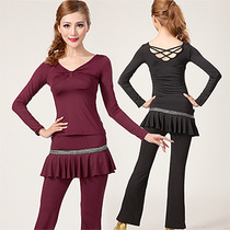  2018 autumn new Latin dance suit suit dance yoga suit square dance costume new dance clothing exchange