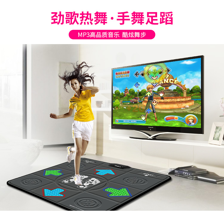 Khiêu vũ máy bay chiến đấu không dây vũ chăn đơn TV máy tính dual-sử dụng yoga giảm cân nhà máy nhảy somatosensory game console thảm chơi game kết nối tivi