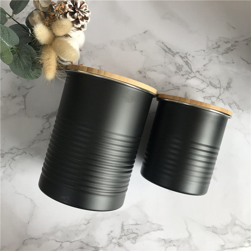 Nordic kitchen household with bamboo lid sealed flour tank storage tank beans, grains, tea snacks storage tank