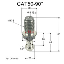CNC American standard screw CAT40 CAT50 shank screw head Spindle connection pull head CNC machine tool pull nail