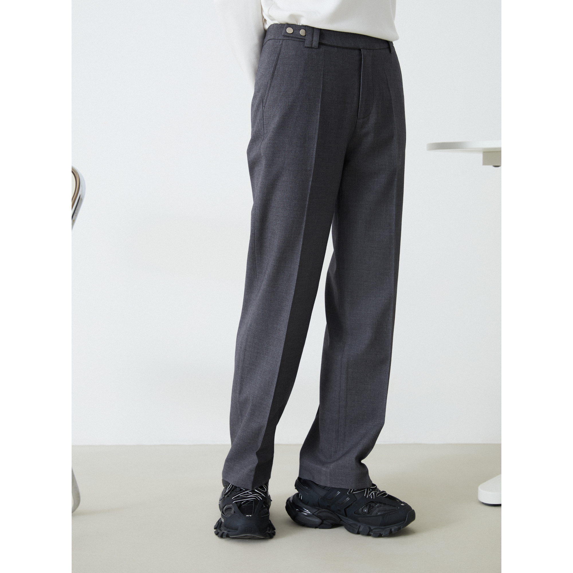 knighttom 12 winter season new sand color dark fog gray mop pants niche design sense dress trousers